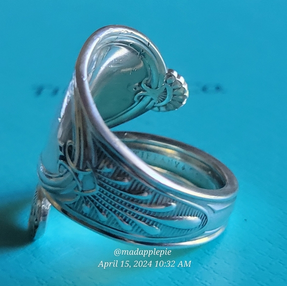1867 Tiffany & Company/ John Polhamus Spoon Ring in Sterling Silver Luxury #50 - Picture 7 of 17